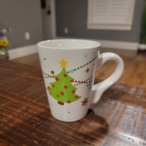 California Pantry Christmas Tree Snowflakes Coffee & Hot Chocolate Mug 12oz Rare